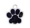 Metalen voetafdruk hond tag gemengde kleuren hond poot sleutelhanger hond hanger sleutelhanger ringen voor huisdier