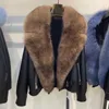 Natural Real Fur Coat Genuine Sheep Leather High Quality Winter Women Whole Skin Fur Coats Leather Jacket Outwear 210910