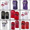 Scottie 4 Barnes Pascal 43 Siakam Vince 15 Carter Jersey Basketball Tracy 1 Mcgrady Fred 23 Vanvleet Heren JEUGD Kinderen