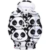 Creativo cinese panda uomo donna felpe con cappuccio felpa harajuku 3d stampato pattert carino pullover moda autunno vestiti 210813