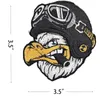 Biker Helmet Eagle Embroidery Sewing Notions Iron On Patches For Clothes Punk Jacket Vest Applique Custom Patch1992