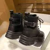 Gelenler Yumuşak Çizmeler Kadın Ayakkabı Kadın Moda Yuvarlak PU Ayak Bileği Kış Elastik Siyah Rahat 211104