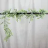 Guirnaldas de flores decorativas Guirnalda de eucalipto artificial Guirnalda de hiedra Decoración de pared Planta falsa Seda Rattan Greenery para boda Backd8213008