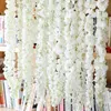 1,45 m/4,75 ft künstliche Blumen Rebe Verschlüsselung Wisteria Flores String Hortensie Rattan für Zuhause Hochzeit Garten Dekoration 20 Stück