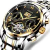 Poedagar Casual Mens Zegarki Top Marka Luksusowy Automatyczny Mechaniczny Zegarek Biznesowy Mężczyźni Wodoodporny Reloj Hombres Tourbillon Q0902