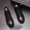 İngiliz Styl Moda Erkekler Casual Elbise Düğün Çizmeler Bahar Vulkanize Yürüyüş Sneakers Marka Rahat Lace Up Hip-Hop Yüksek Top Spor Loafer'lar N37
