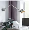 Vägglampa WLGNM Industriell modern vikbara lampor Lång svängarm Justerbar aluminiumlampor för sovrumsmatning Rumsinredning