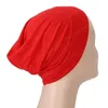 Sous-foulard musulman en coton Modal, Hijabs, Turban intérieur, casquettes élastiques, couleur unie, Bonnet