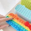 Decompression Toy bowknot Pencil Case Bags Pure Color Press Silicone Stationery Water Proof Storage Bag