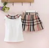 Einzelhandel 2021 Mädchen Kleid 2 PCS Set Sommer Valentinstag Liebe Herz Gedruckt Aline Prinzessin Kleid Baby Mädchen Kleider Kinder Desi1536249