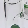 Green Hookahs Smoking Bongs 20cm Tall with Matching 14.4mm Joint Bowls Glass Bongs Oil Rigs