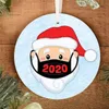 Christmas Tree Ornament Hanging Pendant Decorations Round Wooden
