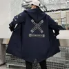 Mäns Trench Coats Män # 39; s Casual Jackor Male Cargo Hooded Jacka Koreanska Streetwear Fashion Oversize Kläder Hip Hop Windbreaker