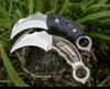 Couteau de poche Karambit à griffes de Scorpion, lame fixe, couteaux de chasse et de Camping, manche Micarta en cuir, couteaux cadeaux de noël