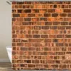 Tende da doccia Creative Retro Red Brick 3D Stampato Tenda Bagno Tessuto in poliestere impermeabile e antimuffa