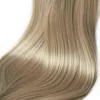 Lelinta 26 "Straight Natural Black Mix Silver Grå Clip In Hair Extensions Tjock Full Head Lång 8 stycken 18 Klipp Mjuk Silky 220208