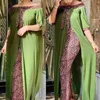 HOUNKLE Leopard Loose Bodycon Fashion Outdoor WomenMaxi Dress Fritid Patchwork Strapless Sexig Etnisk stil Afrikansk Vestidos 210304