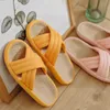 Home Linen Slipper Female Non-Slip Breathable Mute Thick Bottom Deodorant Slippers Male Slippers House Women Slippers K722