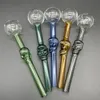 Nouvelle poignée crâne pipe à fumer tuyaux en verre coloré 15 cm longueur poignée tuyaux courbés mini belle pipe à fumer pas cher accessoires pour fumer