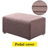 Chair Covers Spandex Sofa Cover Footstool Foot-rest Pedal Stool Bench Cushion Furniture Protector Removable Slipcover Grey S/M/L