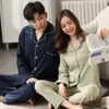 Winter Couple Pajamas Clothes 100% Cotton Bedroom Sleepwear for Women and Men Hombre Dormir Home Pijamas PJ Cotton Pyjamas Femme 210901