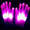 Decoração de festa Halloween LED piscando dedo acender luvas de iluminação coloridas rave adereços poping217k