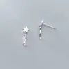 Radiant Cyrkon Nieregularny Geometryczny Dynda Kolczyk Dla Kobiet 925 Sterling Silver Simple Star Drop Drop Denergry 210707