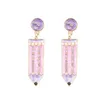 Fashion Back to school season Pencil Dangle Earrings Women Girls 6 Colors Sweet Korean Style Rhinestone Earring Gift for Teacher Students