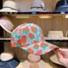 Hot classic Letter Strawberry print baseball cap Women Famous Cotton Adjustable Skull Sport Golf Curved high quality cactus Sun Bucket hat