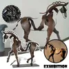 Home Decor Metal Three-dimensional Openwork Adonis-horse Sculpture Horse Sculpture-adonis Desktop Decorative Ornaments 211101