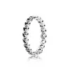 女性の925スターリングシルバーの結婚指輪Pandoraの心の指輪のための立方座のジルコニアダイヤモンド