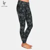 Letsfin Femmes Entraînements Leggings Mode 3D Toile d'araignée Imprimer Taille haute élastique Fitness Soft Slim Full Plus Taille 211204
