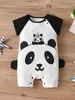 Baby Panda Drukuj Raglan Rękaw Romper Ona