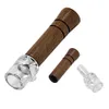 Verre bois One Hitter tabac fumer herbe Pipe 68 MM pirogue tabac tuyaux fumée accessoires en gros