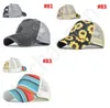 Ponytai Hats 83 Colors Washed Mesh Back Leopard Sunflower Plaid Camo Hollow Messy Bun Baseball Cap Trucker Hat BY17373666822