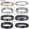 Bracelet magnétique en Germanium pour femmes et hommes, soins de santé, pour l'arthrite et le canal carpien, Bracelets de thérapie électrique en acier inoxydable, vente en gros