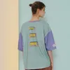 Harajuku Orijinal Graffiti Bayan Gevşek Tee Gömlek Tops O Boyun Kısa Kollu Bayanlar T-Shirt Karışık Renkler Yaz Yeni T Shrit 210302