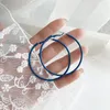 Hoop Huggie Esagerato Metallo Opaco Texture Blu Grandi Orecchini Per Le Donne 2021 Gioelleria Raffinata E Alla Moda Clip Dell'orecchio Boucles D'oreilles