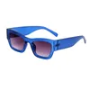 Lunettes de soleil bleue de petit cadre pour hommes Femmes Summer Anti-ultraviolet lunettes de mode marque de marque lunettes de soleil