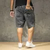 Men's Denim Shorts Summer Plus Size 6xl 7XL Casual Loose Stretch Cowboy High Waist Short Jean Male Large Breeches 210713