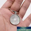 Charm 5pcs/Lot Keychain مع قلادة مدي فارغة Fit 25mm Cameo Glass Cabochon Base إعدادات DIY مفاتيح مفتاح اللوازم للمجوهرات