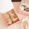 121245cm10pcs rhinocéros rose pour vous Boîtes de rangement Boîte de papier Cookie Container cadeau Emballage Mariage Noël Utilisation 201015