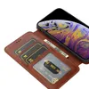 Retro magnetische Flip-Lederhüllen für iPhone 13 12 Mini 11 Pro Xs Max XR X Wallet Phone Case Cover 8 7 6 6s Plus 5S SE Kartenhalter