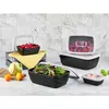 Vacuum Storage Container Set Of 5 Kitchen Organizer Box Plastic Fruits And Vegetables Stackable Pantry Keep Fresh 210922