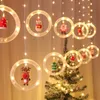 USB 크리스마스 빛 주도 요정 문자열 라이트 휴가 Navidad 장식 LED 요정 조명 Garland 커튼 쇼핑 창 홈 장식 211012