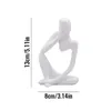 Golden Black White Figurine Statue Mini Abstrakt Tecken Skulptur Tänkare Statues Desktop Ornaments