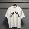 Casual Hip Hop Oversized T-shirt Trust God Tee Men Women 1:1 High Quality Tops Short Sleeve