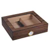 Uts￶kt cigarrfodral Glas Display Box Creative Cigars Lagringsl￥dor med hygrometerhantverk Collection Christmas Gift