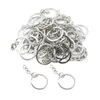 Keychains 50/100Pcs 25mm DIY Key Chains Polished Silver Color Keyring Keychain Short Chain Split Ring Rings Accessories