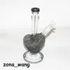 9 Inch Smoke hookah Water Pipe heart shaped glass bongs oil rig thickness for smoking bong with bowl downstem wax dabber tools